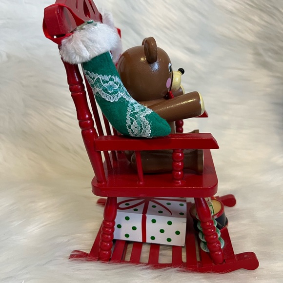 Vintage Musical teddy on rocker regal gifts works - Picture 2 of 4